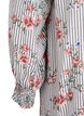 Bluse med blomstertrykk og knytedetaljer, Svart, Packshot image number 3