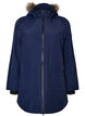 Vanntett parkas med hette, Bl&aring;, Packshot image number 0