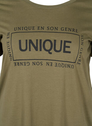 T-skjorte i bomull med trykk, Ivy Green/Unique, Packshot image number 2