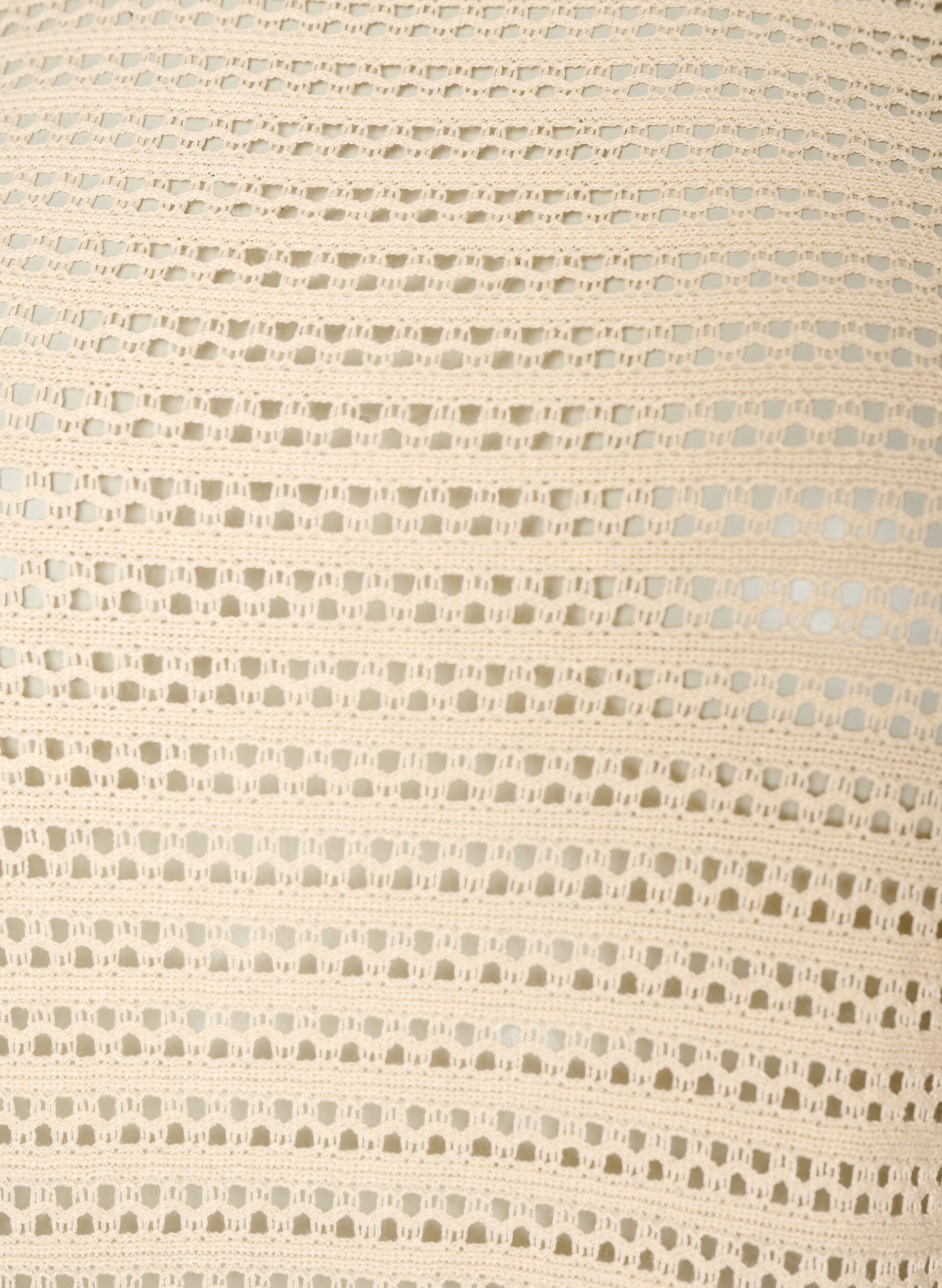 Zizzi Strandkjole med hullbroderi og lange ermer, Beige, Packshot image number 2