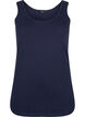 Ensfarget basistopp i bomull, Bl&aring;, Packshot image number 0