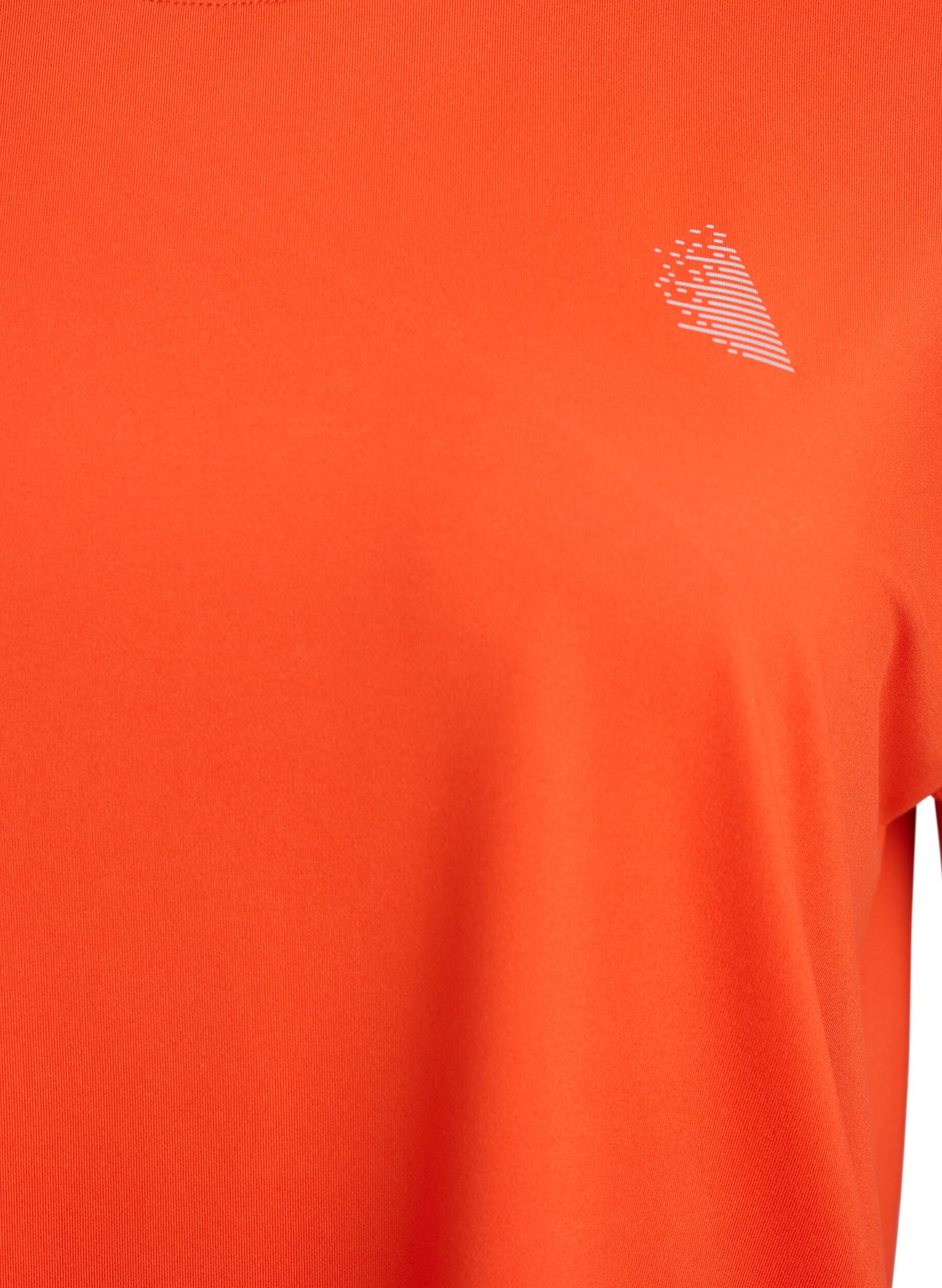 ZizziEnsfarget trenings-T-skjorte, Orange, Packshot image number 2