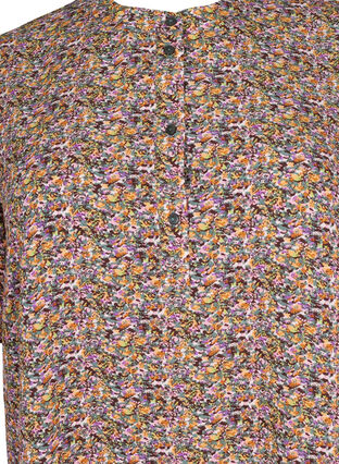 Zizzi FLASH - Blomstrete tunika med korte ermer, Multi Ditsy, Packshot image number 2