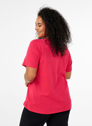 Zizzi FLASH - T-skjorte med motiv, Rose, Model image number 1