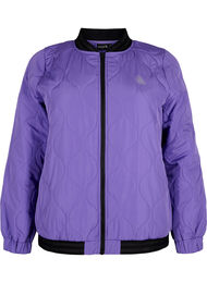 Bomberjakke med lommer og glitter, Passion Flower