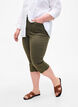 Knebukser med høy midje og engelsk broderi, Dusty Olive, Model image number 3