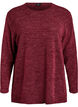 Langermet bluse med tekstur, M&oslash;rk Bordeaux, Packshot image number 0