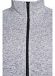 Jersey cardigan med høy krage og glidelås, Grå, Packshot image number 2