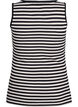 Stripete ribbestrikket singlet, Svart, Packshot image number 1