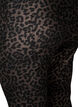 Belagte leggings med leopardmønster og kort lengde, Brun, Packshot image number 3