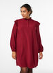 Kort kjole med volanger og glitter, Mørk Bordeaux, Model image number 0