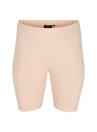 Ensfargede standard sykkelshorts, Beige