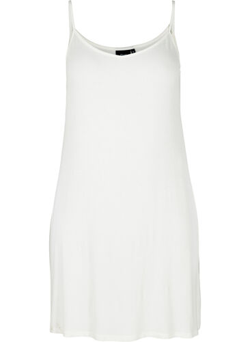 Ensfarget underkjole i viskose, Snow White, Packshot image number 0