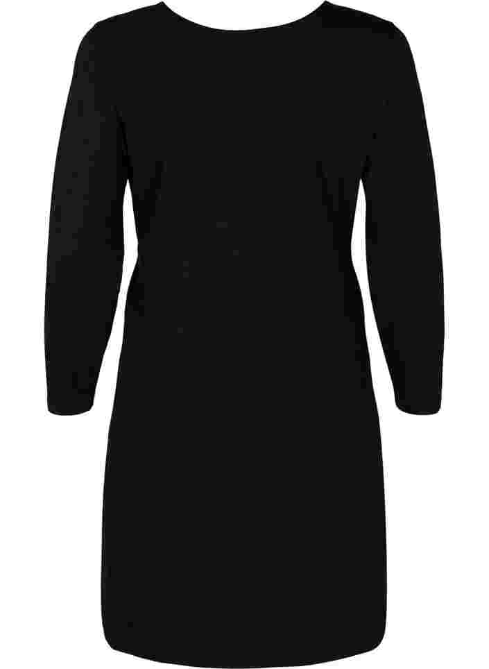 Kjole til gravide i bomull, Black, Packshot image number 1