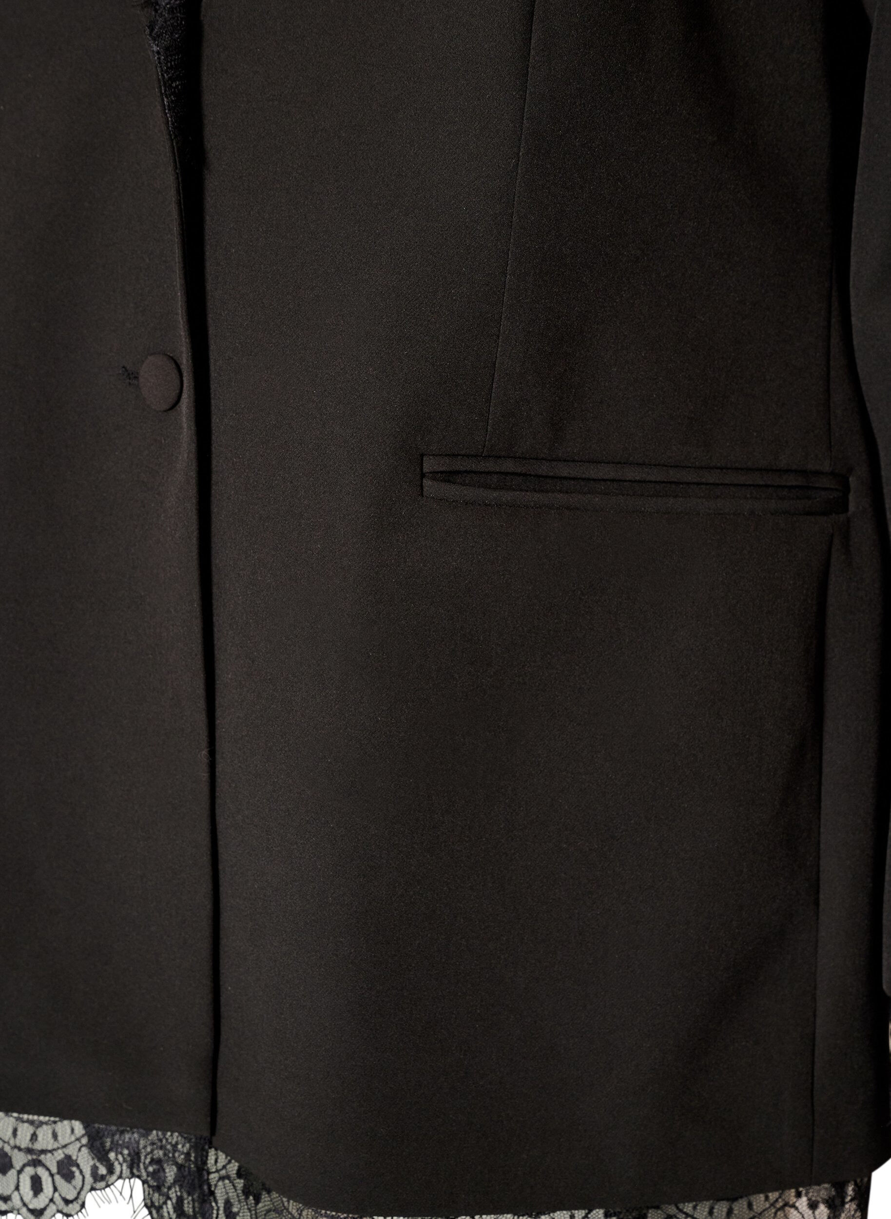 ZizziBlazer med blondedetaljer, Svart, Packshot image number 3