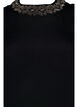 Langermet bluse i viskose med perler, Black, Packshot image number 2