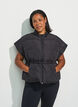 Puffer vest med justerbar midje, Svart, Model image number 0