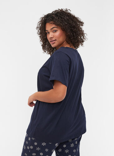 T-skjorte i økologisk bomull med trykk, Night Sky, Model image number 1