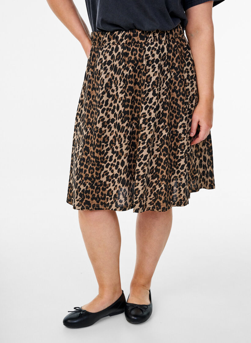 2-pack skaterskjørt i viskose, Svart, Model image number 2