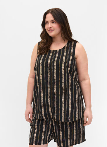 Topp uten ermer med mønster, Graphic Stripe, Model image number 0