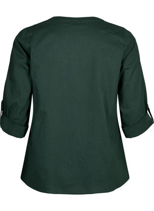 Zizzi FLASH – skjorte med hekledetaljer, Scarab, Packshot image number 1