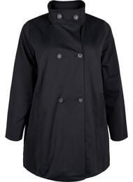 Vannavvisende vårjakke med A-linjesnitt, Svart