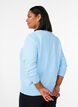Finstrikket cardigan med rund hals, Bl&aring;, Model image number 2