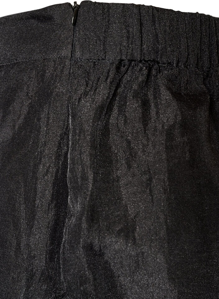 Langt skj&oslash;rt med organza-utseende, Svart, Packshot image number 4