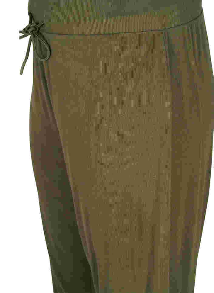 Løse culottebukser i en ribbet struktur, Ivy Green, Packshot image number 2
