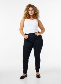 Bomullsblanding jeggings, Svart Bomullsblanding jeggings, Svart, Model