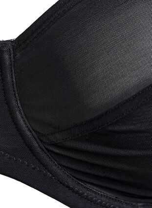 Zizzi Heldekkende basis BH i mesh, Black, Packshot image number 2