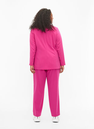 Zizzi Klassisk bukse med lommer, Festival Fuchsia, Model image number 1
