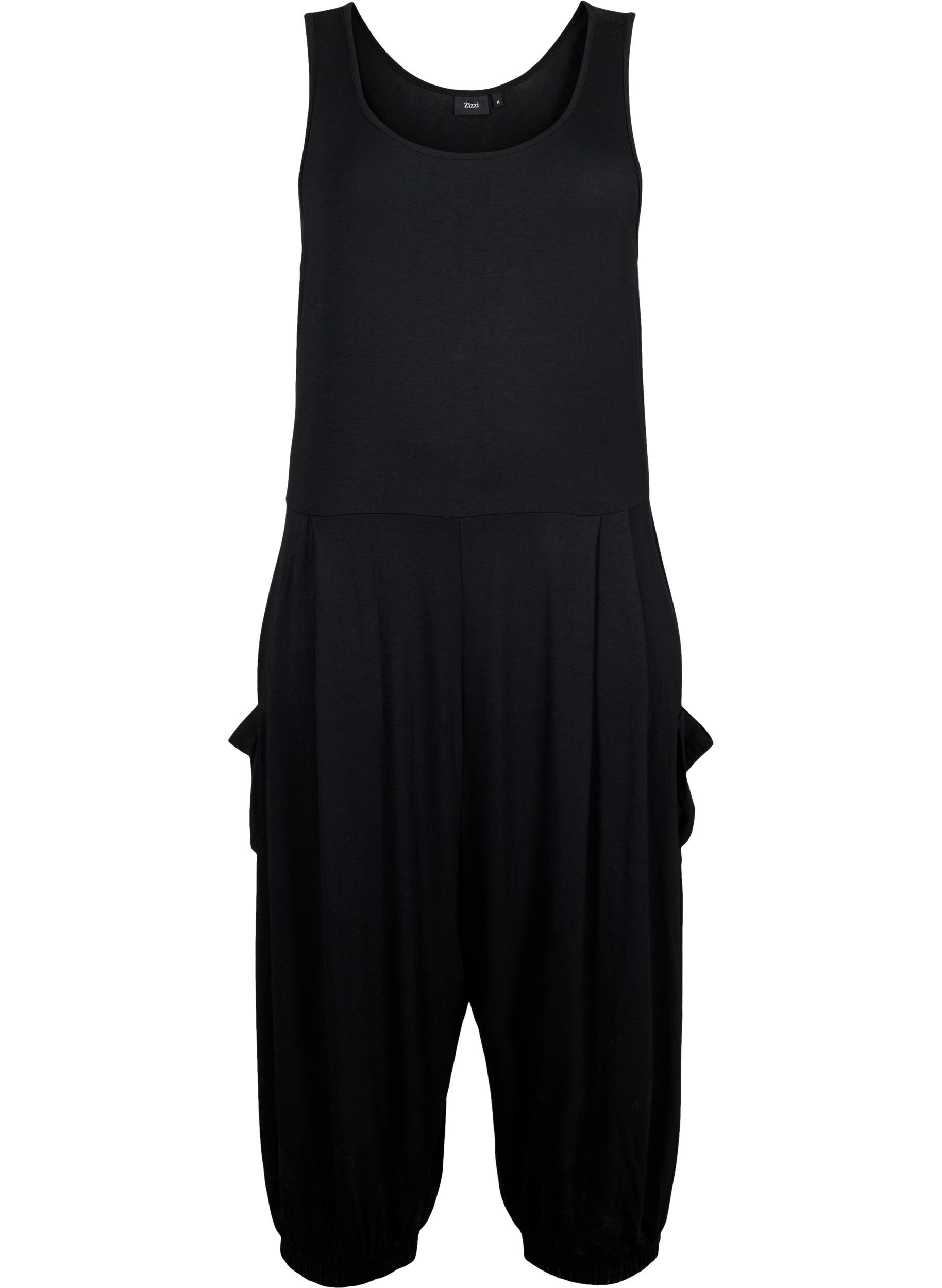 Zizzi Ermel&oslash;s jumpsuit med lommer, Black, Packshot image number 0