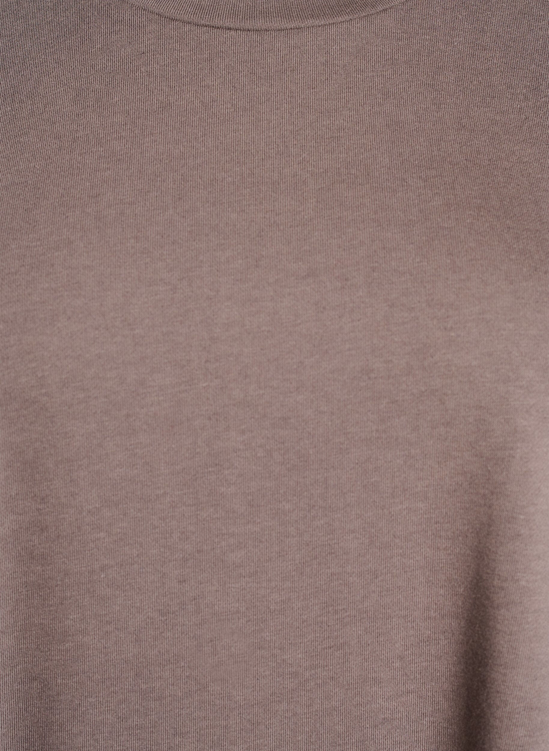 Zizzi Knelang jerseykjole med lommer og A-fasong, Brun, Packshot image number 2