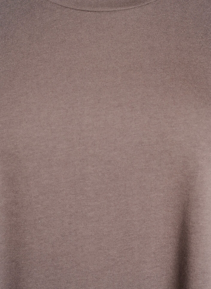 Knelang jerseykjole med lommer og A-fasong, Brun, Packshot image number 2