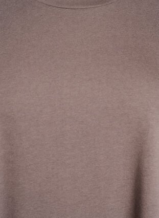 Zizzi Knelang jerseykjole med lommer og A-fasong, Brun, Packshot image number 2