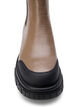 Wide fit - Croco Chelsea-støvel i skinn, Pine Bark, Packshot image number 2