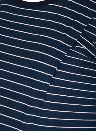 Stripete bluse til gravide med 3/4-ermer, Blue Stripe , Packshot image number 2