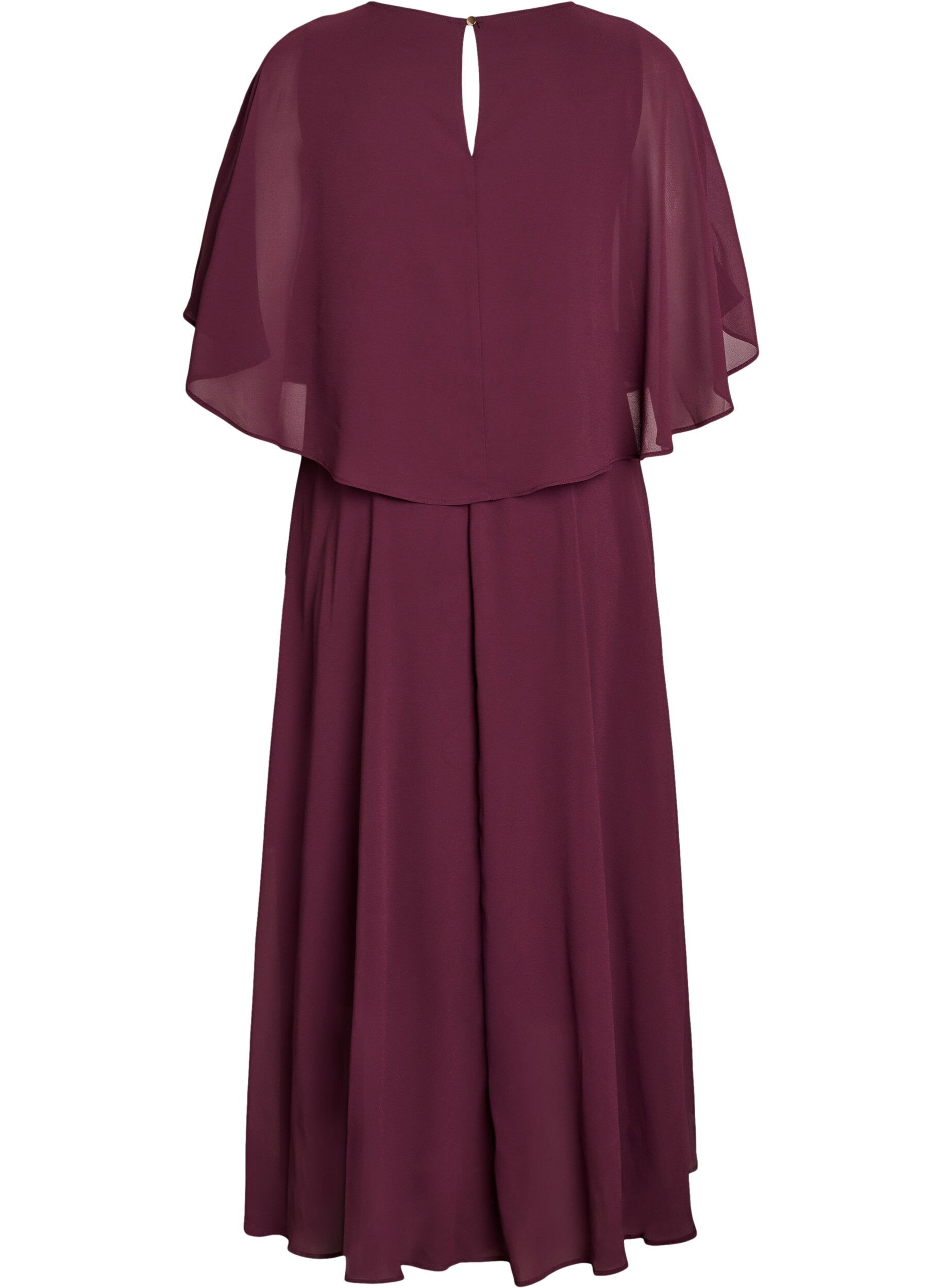 Zizzi Kortermet maxikjole med A-form, R&oslash;d, Packshot image number 1