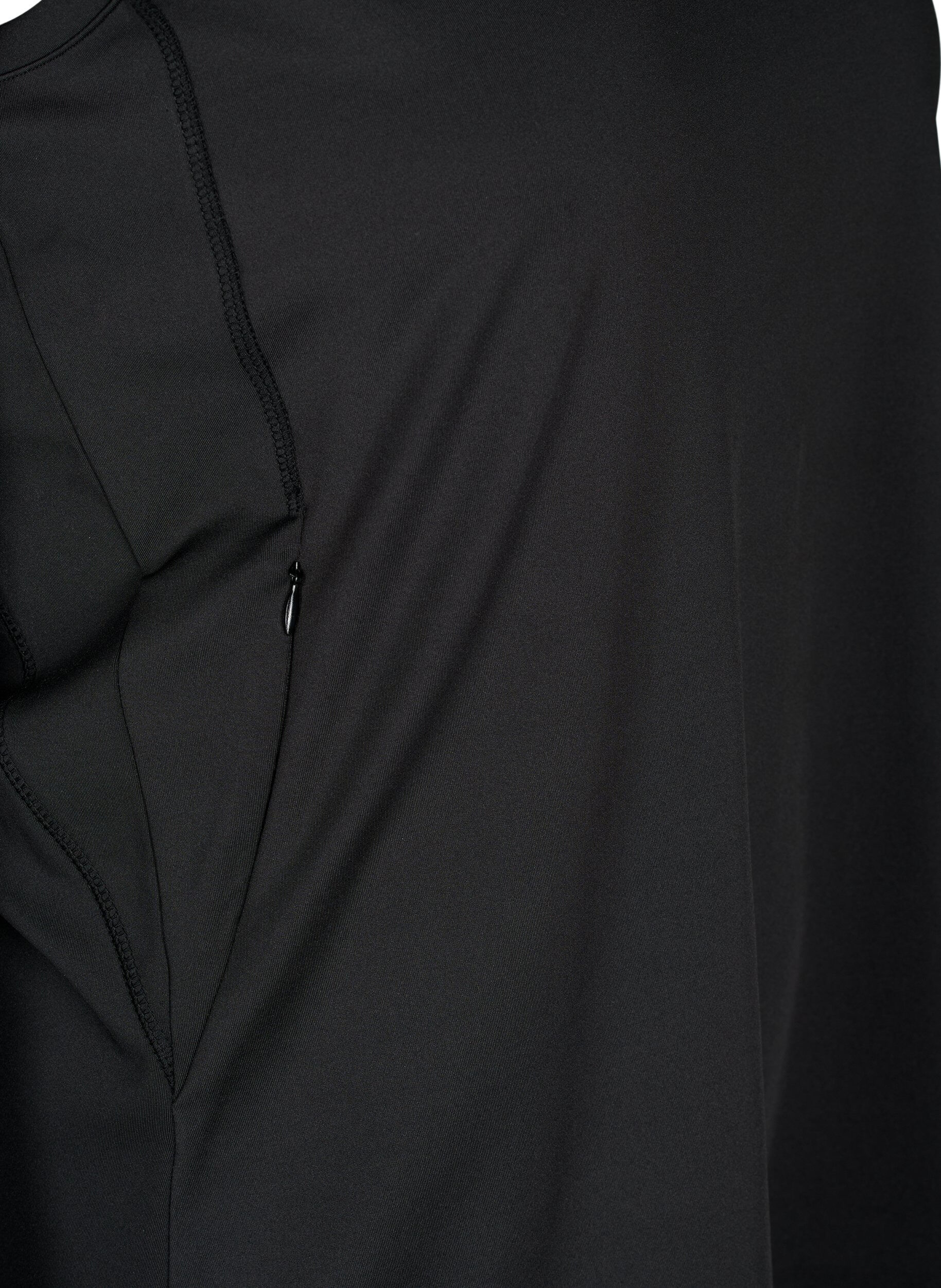 Zizzi Treningstopp med bryterrygg og mesh, Black, Packshot image number 3