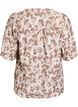 Bluse med leopardtrykk og halvlange ermer, Hvit, Packshot image number 1