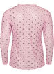 Mesh bluse med trykk, Rosa, Packshot image number 1