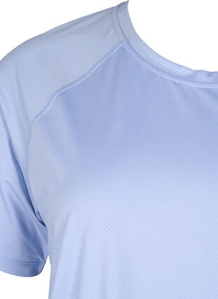 Trenings-T-skjorte med nettingrygg, Zen Blue, Packshot image number 2