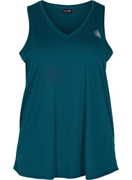 Trenings-topp med v-hals, Deep Teal