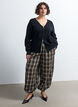 Cardigan med toveis glidel&aring;s, Svart, Model image number 1