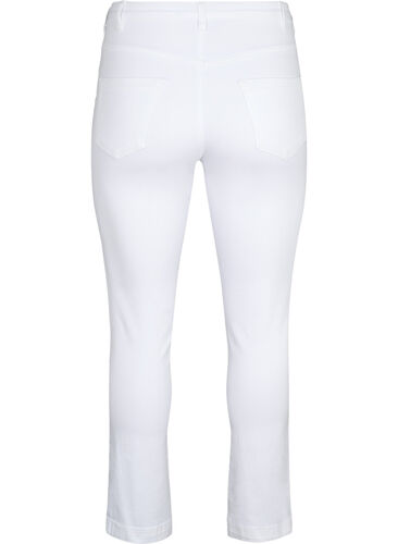 Slim fit Emily jeans med normal høyde i livet, White, Packshot image number 1