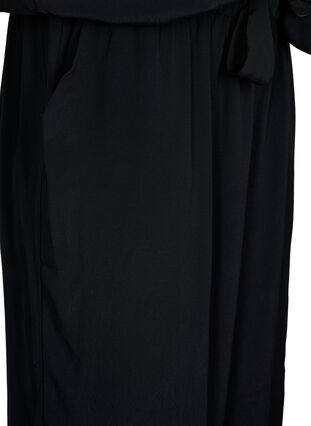 Ermeløs jumpsuit i viskose, Black, Packshot image number 3