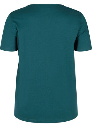 T-skjorte med V-hals og mesh, Ponderosa Pine, Packshot image number 1