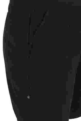 Løse shorts med lommer i bomull, Black, Packshot image number 2