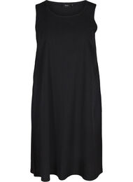 Bomullskjole uten ermer med A-form, Black